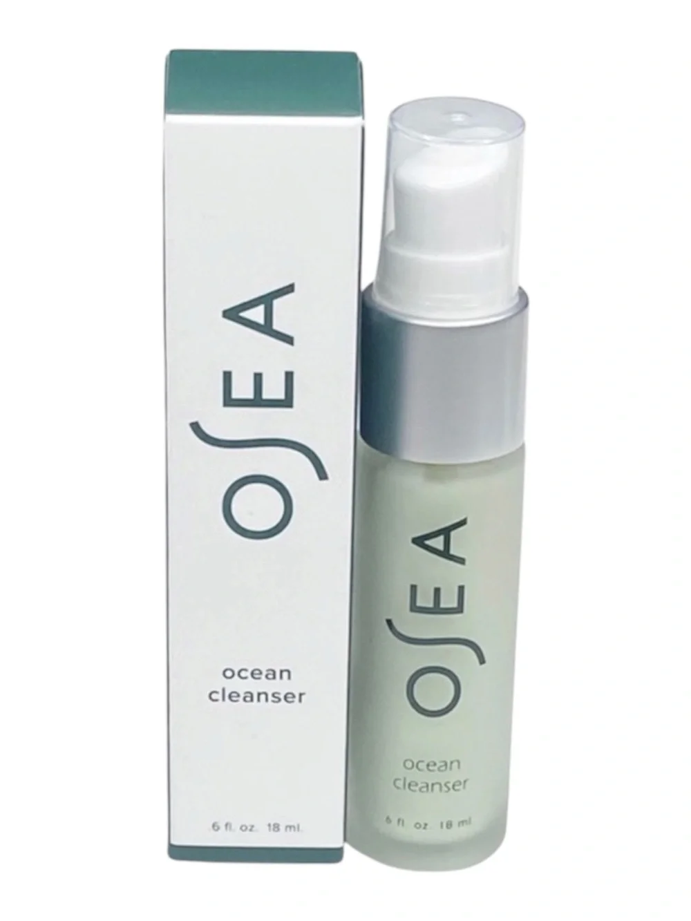 new OSEA ᯾ Algae Seaweed Radiance Ocean Cleanser ᯾ Luxe Travel Glass Jar ᯾ Boxed